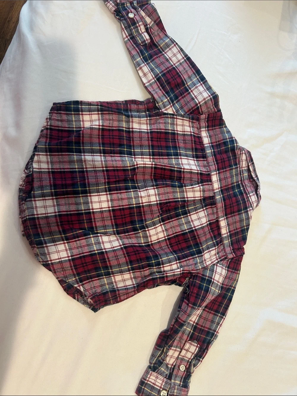 Ralph Lauren Toddler Red Navy White Plaid Button-Down Shirt